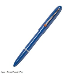 Kaco - Retro Hooded Fountain Pen Blue - Extra Fine Nib