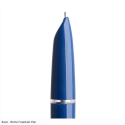 Kaco - Retro Hooded Fountain Pen Blue - Extra Fine Nib