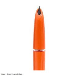 Kaco - Retro Hooded Fountain Pen Orange - Extra Fine Nib