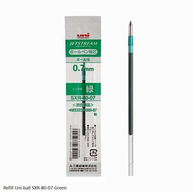 Refill Uniball SXR-80-07 for uni-ball Jetstream 4and1 Ink Color Black, Blue, Green and Red