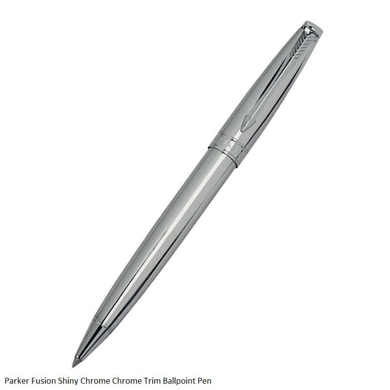 Parker Fusion Shiny Chrome Chrome Trim Ballpoint Pen